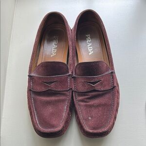 Prada Men's Burgundy Loafers